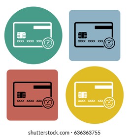 Card icon set. Vector illustration
