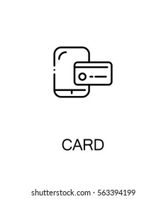 Card icon. Single high quality outline symbol for web design or mobile app. Thin line sign for design logo. Black outline pictogram on white background