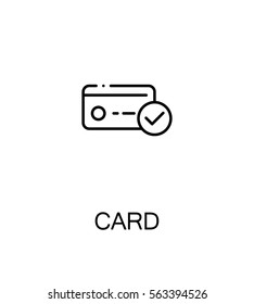 Card icon. Single high quality outline symbol for web design or mobile app. Thin line sign for design logo. Black outline pictogram on white background