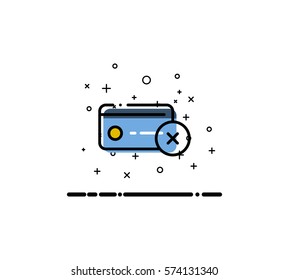 Card icon. Single high quality outline symbol for web design or mobile app. Thin line sign for design logo. Black outline pictogram on white background