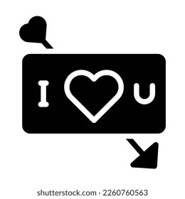 card icon solid style valentine illustration vector element and symbol perfect. Icon sign from modern collection for web.