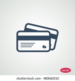 card icon, vector best flat icon, EPS