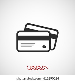 card icon, vector best flat icon, EPS