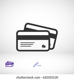 card icon, vector best flat icon, EPS