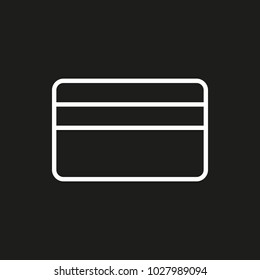 Card icon vector illustration. Linear symbol with thin outline. The thickness is edited. Minimalist style. 