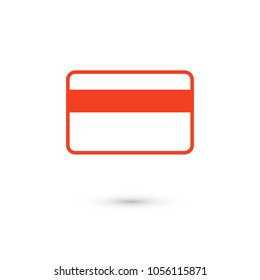 Card icon vector illustration. Linear symbol with thin outline. The thickness is edited. Minimalist style. 