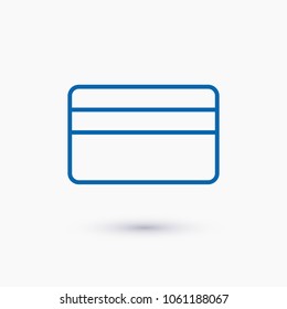 Card icon vector illustration. Linear symbol with thin outline. The thickness is edited. Minimalist style. 