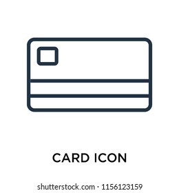 Card icon vector isolated on white background, Card transparent sign , line symbol or linear element design in outline style