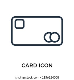 Card icon vector isolated on white background, Card transparent sign , line symbol or linear element design in outline style