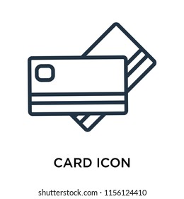 Card icon vector isolated on white background, Card transparent sign , line symbol or linear element design in outline style