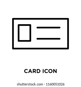 Card icon vector isolated on white background, Card transparent sign , line or linear sign, element design in outline style