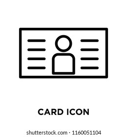 Card icon vector isolated on white background, Card transparent sign , line or linear sign, element design in outline style