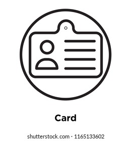 Card icon vector isolated on white background, Card transparent sign , linear sport symbols