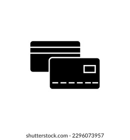 Card icon vector. Simple card sign illustration on white background