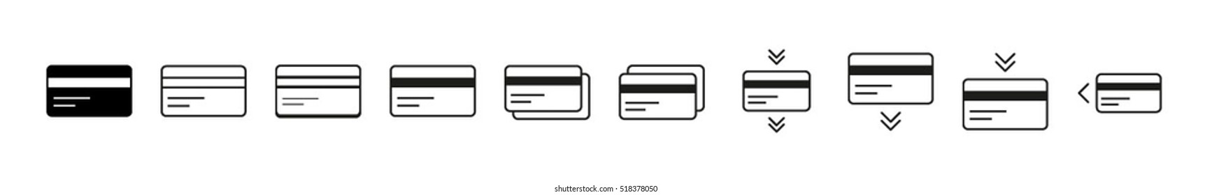 Card Icons Pack. Vector