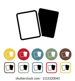 Card icons set. Vector illustration.