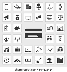 card icons universal set for web and mobile