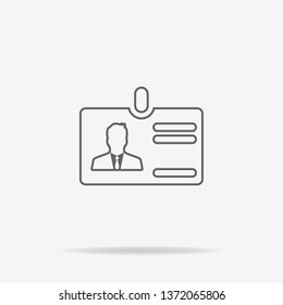 Card id icon. Vector concept illustration for design.