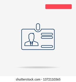 Card id icon. Vector concept illustration for design.