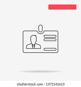 Card id icon. Vector concept illustration for design.