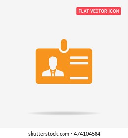 Card id icon. Vector concept illustration for design.