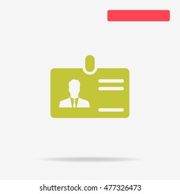 Card id icon. Vector concept illustration for design.