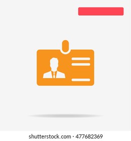Card id icon. Vector concept illustration for design.