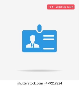 Card id icon. Vector concept illustration for design.
