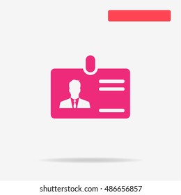 Card id icon. Vector concept illustration for design.