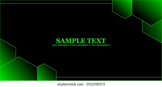 Card Ideas vector design. Simple design bacground abstract with green line. 