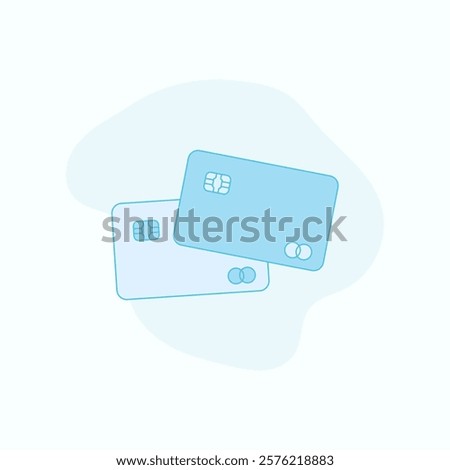 Card illustration. Credit card. Debit card 