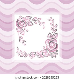 card illustration invitation wedding background floral pink bouquet design vector