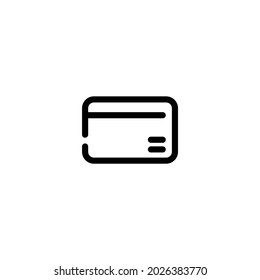 Card incomplete line art icon template