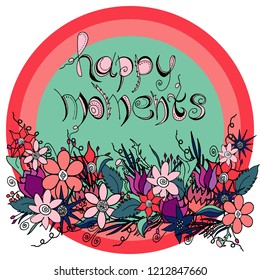 card with the inscription and flowers