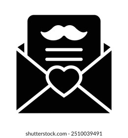 Card inside letter envelope showing concept icon of greeting card