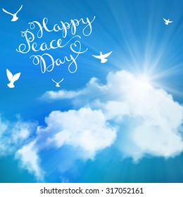 Card for International Peace Day, 21 September, vector illustration