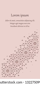 Card for invitation, celebration, save the date, wedding performed in arabic geometric tile. Cut out paper.Colofrul vector template