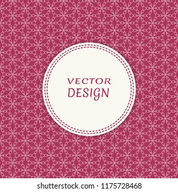 Card, Invitation, cover template design, line art background. Abstract geometric pattern with place for the text. Tribal ethnic ornament in arabic style. Christmas, New Year card decoration