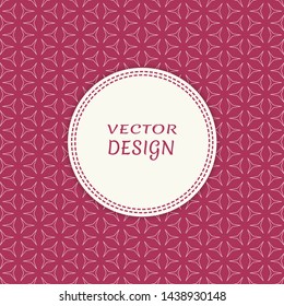 Card, Invitation, cover template design, line art background. Abstract geometric pattern with place for the text. Tribal ethnic ornament in arabic style. Christmas, New Year card decoration