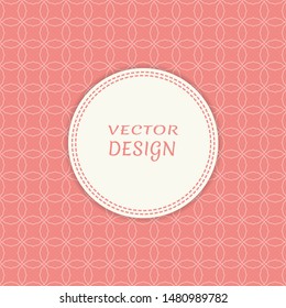 Card, Invitation, cover template design, line art background. Abstract geometric pattern with place for the text. Tribal ethnic ornament in arabic style. Christmas, New Year card decoration