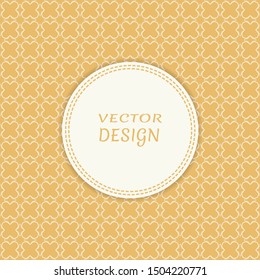 Card, Invitation, cover template design, line art background. Abstract geometric pattern with place for the text. Tribal ethnic ornament in arabic style. Christmas, New Year card decoration