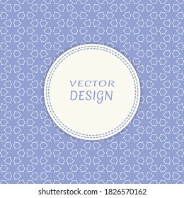 Card, Invitation, cover template design, line art background. Abstract geometric pattern with place for the text. Tribal ethnic ornament in arabic style. Christmas, New Year card decoration