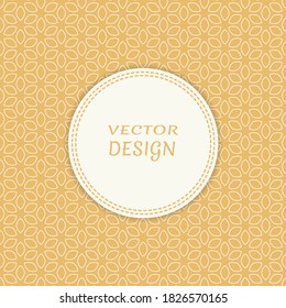 Card, Invitation, cover template design, line art background. Abstract geometric pattern with place for the text. Tribal ethnic ornament in arabic style. Christmas, New Year card decoration