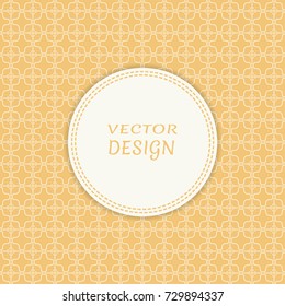 Card, Invitation, cover template design, line art background. Abstract geometric pattern with place for the text. Tribal ethnic ornament in arabic style. Christmas, New Year card decoration