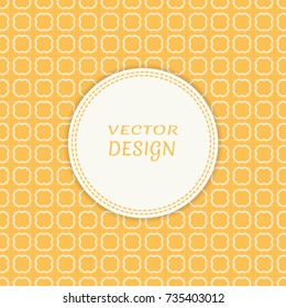 Card, Invitation, cover template design, line art background. Abstract geometric pattern with place for the text. Tribal ethnic ornament in arabic style. Christmas, New Year card decoration