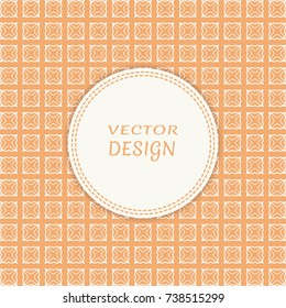 Card, Invitation, cover template design, line art background. Abstract geometric pattern with place for the text. Tribal ethnic ornament in arabic style. Christmas, New Year card decoration