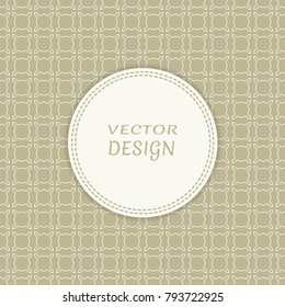 Card, Invitation, cover template design, line art background. Abstract geometric pattern with place for the text. Tribal ethnic ornament in arabic style. Christmas, New Year card decoration