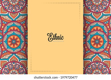 card or invitation ethic style background 