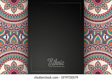card or invitation ethic style background 
