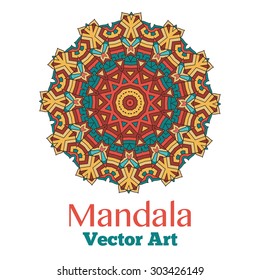 Card or invitation with mandala. Hand-drawn highly detailed round elements. Vector vintage decorative elements. Islam, Arabic, Indian, Turkish, Ottoman, Pakistan motifs.